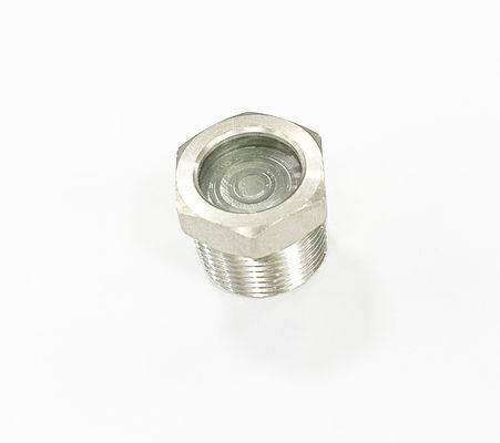 1215 Steel Glass To Metal Hermetic Sight Glass Thread 6mm For Industrial