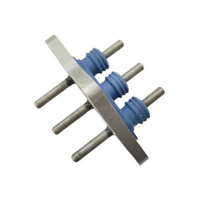 20A SS Core Hermetic EV Connector With Glass And Ceramic Insulator For Panel Mount