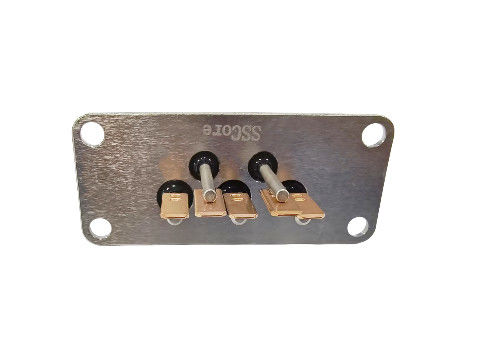 10 PINS Core Copper-Plated-Tin Hermetic Seal Terminal with Double Soldering Pads Made by Glass-Ceramic-Metal Sintering