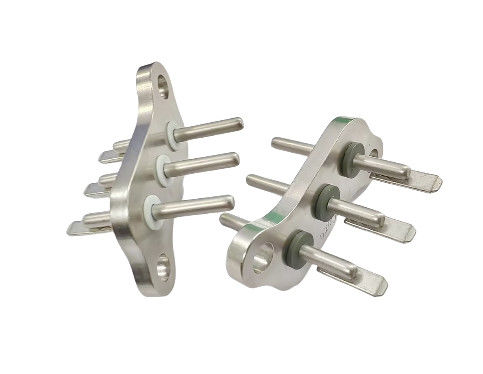 Dual Ceramic, Tinned Solder Tab High-Temperature Sealed Terminal for New Energy Electric Compressor