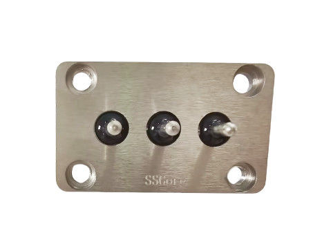 23.7mm Steel Pin with One Tapered End and Small Square Plate for Air Conditioner Compressor Sealing Terminal Plate