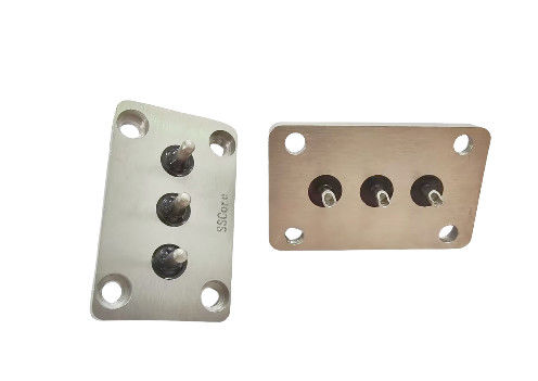 23.7mm Steel Pin with One Tapered End and Small Square Plate for Air Conditioner Compressor Sealing Terminal Plate